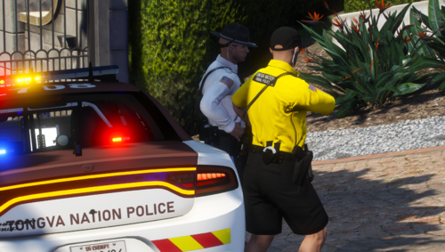 Could contain: clothing, land vehicle, vehicle, outdoor, text, person, vehicle registration plate, car, wheel, law enforcement, automotive exterior, police, street, yellow, ground