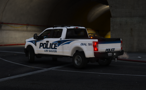 Could contain: vehicle, tire, wheel, land vehicle, auto part, road, truck, automotive tire, automotive exterior, transport, pickup truck, bumper, motor vehicle, outdoor, fender, sport utility vehicle, coupe utility, car, police, street