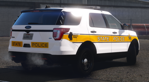 Could contain: vehicle, text, land vehicle, wheel, tire, transport, vehicle registration plate, auto part, outdoor, automotive exterior, motor vehicle, van, bumper, police, ford, sport utility vehicle, emergency vehicle, police car, automotive tail & brake light, emergency service, automotive luggage rack, automotive tire, roof rack, minivan, ford motor company, parked, car