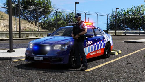 Could contain: outdoor, vehicle, land vehicle, wheel, sky, road, vehicle registration plate, full-size car, person, police, car, street, ground