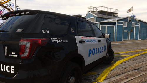 Could contain: vehicle, land vehicle, outdoor, wheel, sky, tire, text, transport, auto part, vehicle registration plate, motor vehicle, sport utility vehicle, roof rack, car, police, parked, ground, track