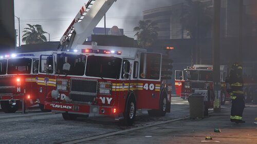 Could contain: firefighter, fire, outdoor, vehicle, emergency service, fire department, land vehicle, transport, emergency, fire apparatus, emergency vehicle, rescue, road, wheel, service, fire station, truck, red