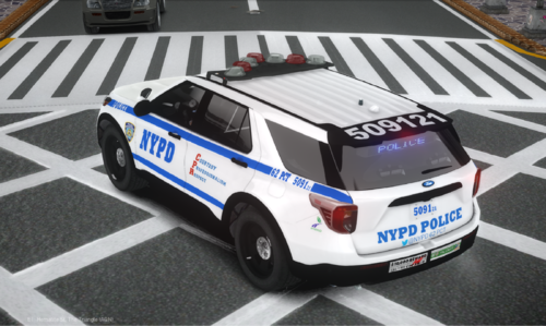 Could contain: vehicle, land vehicle, text, wheel, tire, road, transport, auto part, vehicle registration plate, automotive exterior, motor vehicle, outdoor, bumper, automotive tire, car, sport utility vehicle, fender, street, police