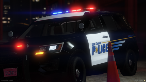 Could contain: vehicle, land vehicle, wheel, tire, transport, text, auto part, police car, automotive exterior, law enforcement, sport utility vehicle, outdoor, roof rack, car, emergency service, emergency vehicle, automotive luggage rack, motor vehicle, police, light, emergency