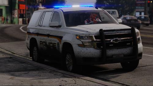 Could contain: vehicle, land vehicle, police, wheel, outdoor, tire, auto part, car, bumper, road, chevrolet, law enforcement, sport utility vehicle, police car, automotive exterior, transport, street, ground, truck