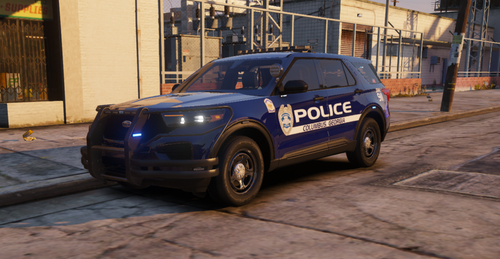 Could contain: vehicle, land vehicle, wheel, tire, outdoor, car, auto part, transport, text, sport utility vehicle, automotive exterior, bumper, building, vehicle registration plate, automotive lighting, fender, compact sport utility vehicle, police car, road, law enforcement, ford, motor vehicle, street, police, ground, parked