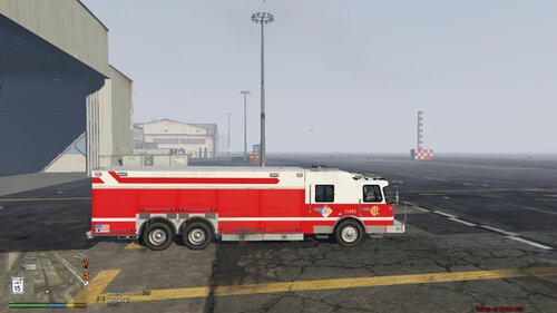 Could contain: sky, vehicle, transport, outdoor, wheel, land vehicle, freight transport, tire, truck, commercial vehicle, mode of transport, road, public utility, red, trailer, parked, ground