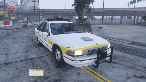 Could contain: vehicle, land vehicle, outdoor, wheel, car, transport, tire, sky, ground, road, yellow, police