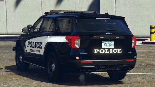 Could contain: text, vehicle, land vehicle, wheel, tire, vehicle registration plate, automotive exterior, outdoor, bumper, auto part, sport utility vehicle, transport, roof rack, automotive tire, automotive luggage rack, police car, motor vehicle, automotive carrying rack, car, ford, law enforcement, road, street, police