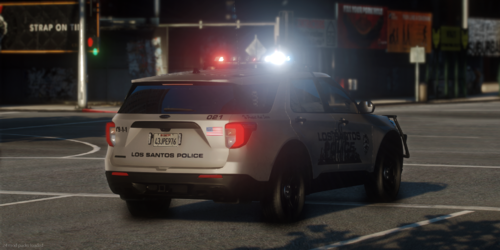 Could contain: vehicle, text, land vehicle, wheel, outdoor, road, tire, vehicle registration plate, auto part, automotive exterior, bumper, sport utility vehicle, automotive tail & brake light, street, automotive lighting, motor vehicle, compact sport utility vehicle, car, light, police, driving, night