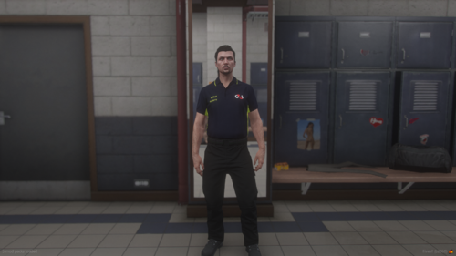 Could contain: clothing, footwear, person, man, door, standing