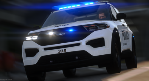 Could contain: vehicle, land vehicle, wheel, tire, automotive design, auto part, bumper, car, automotive light bulb, ford, automotive exterior, automotive lighting, sport utility vehicle, mitsubishi, hood, headlamp, ford motor company, grille, range rover, compact sport utility vehicle, motor vehicle, road, driving, outdoor, police