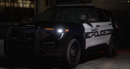 Could contain: vehicle, land vehicle, wheel, tire, auto part, bumper, automotive design, police, sport utility vehicle, transport, automotive exterior, hood, automotive lighting, fender, nissan, outdoor, compact sport utility vehicle, automotive light bulb, car, street, light, night