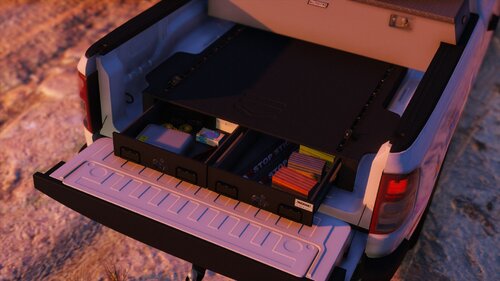 Could contain: car, ground, outdoor, land vehicle, van, toy, trunk, floor, vehicle, LEGO