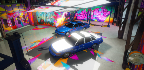 Could contain: vehicle, car, land vehicle, wheel, indoor, floor, purple, ground