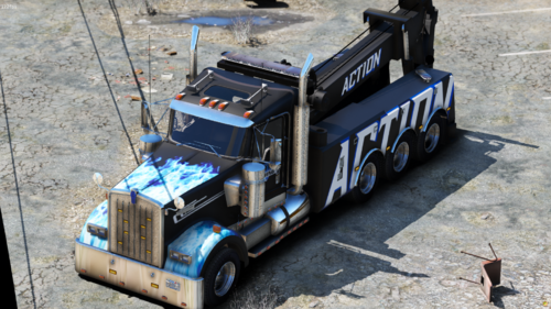 Could contain: wheel, vehicle, land vehicle, outdoor, tire, ground, auto part, transport, commercial vehicle, truck, parked