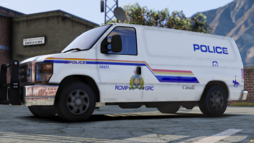 Could contain: vehicle, land vehicle, transport, outdoor, wheel, van, text, tire, emergency vehicle, road, light commercial vehicle, minivan, mode of transport, compact van, parked, white, mountain, blue, truck