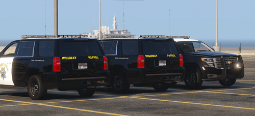 Could contain: land vehicle, wheel, transport, outdoor, tire, sky, police, sport utility vehicle, auto part, automotive luggage rack, automotive exterior, roof rack, motor vehicle, mode of transport, law enforcement, automotive carrying rack, road, car, vehicle, van, parked, emergency